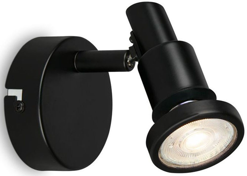 Briloner Leuchten LED Wandstrahler LED Spot 1-flammig, Metall, schwarz von Briloner Leuchten