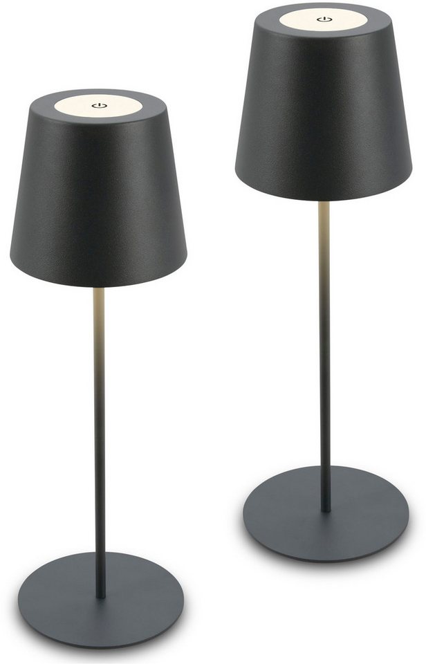 Briloner Leuchten Tischleuchte 2er Set LED Tischlampe kabellos, anthrazit, 2er Set LED Tischlampe kabellos 36x10,5 cm Anthrazit Briloner Leuchten Tischleuchte 2er Set LED Tischlampe kabellos, anthrazit, 2er Set LED Tischlampe kabellos 36x10,5 cm Anthrazit von Briloner Leuchten