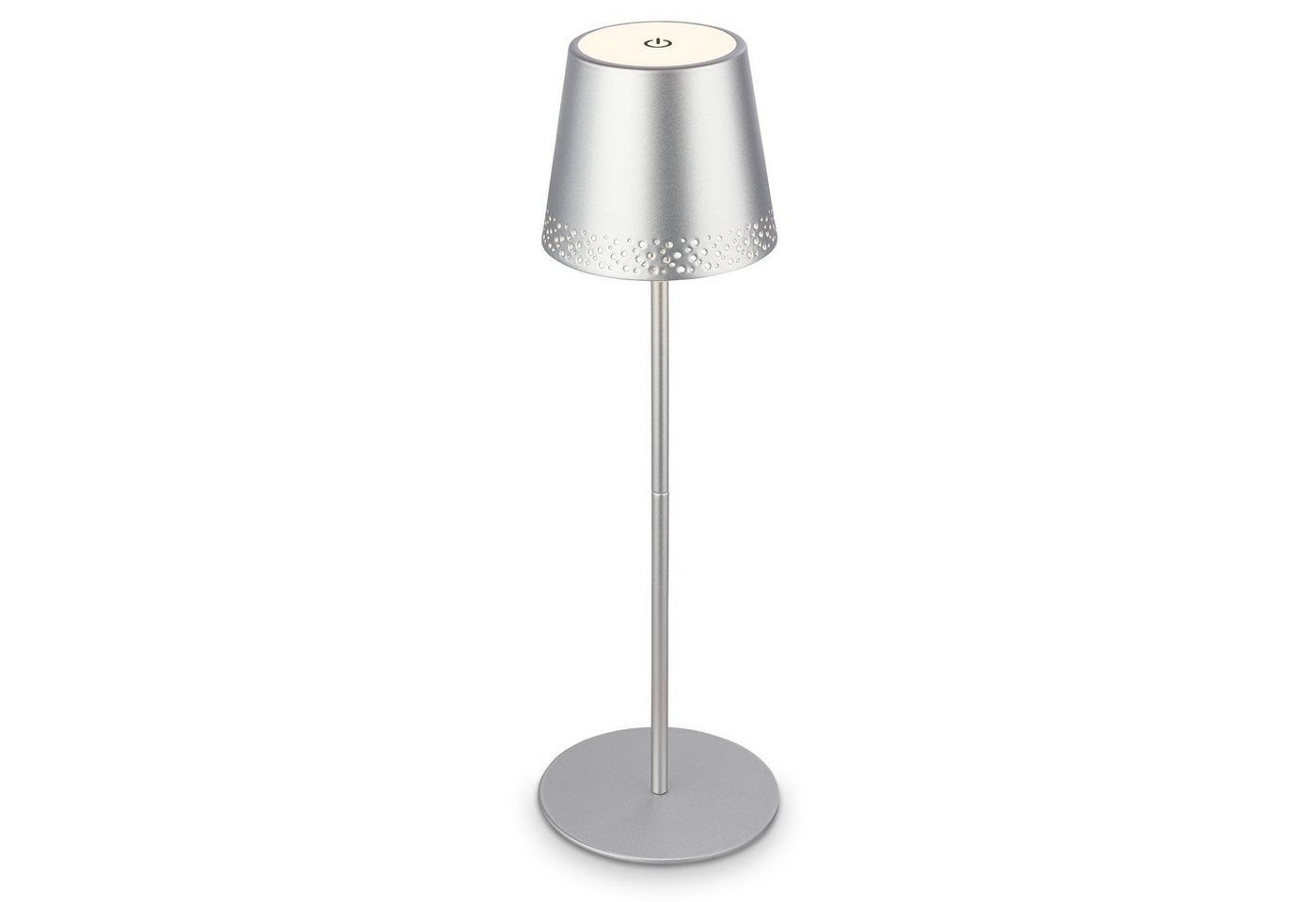 Briloner Leuchten Außen-Tischleuchte 7438014, LED fest verbaut, mit Akku, höhenverstellbar, USB-C, warmweiß, IP44, braun-gold, 38 cm von Briloner Leuchten