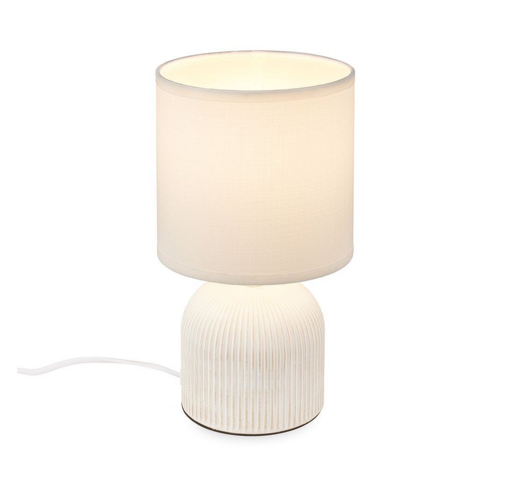 Briloner Leuchten Tischleuchte 7538016, ohne Leuchtmittel, Abhängig vom Leuchtmittel - Warmweiß / Neutralweiß / Kaltweiß, Tischlampe 15x28 cm Weiß max. 10W Schlafzimmer Wohnzimmer Nachttisch von Briloner Leuchten