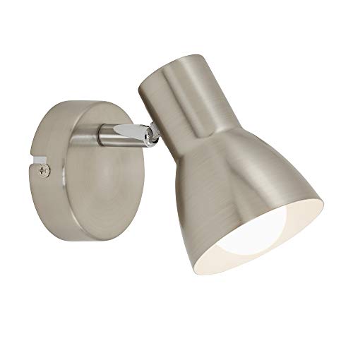 Briloner Leuchten Wandleuchte, Wandspot, Strahler dreh-und schwenkbar, 1x E14, max. 25 Watt, Matt-Nickel, 80x130mm (DxA) von BRILONER