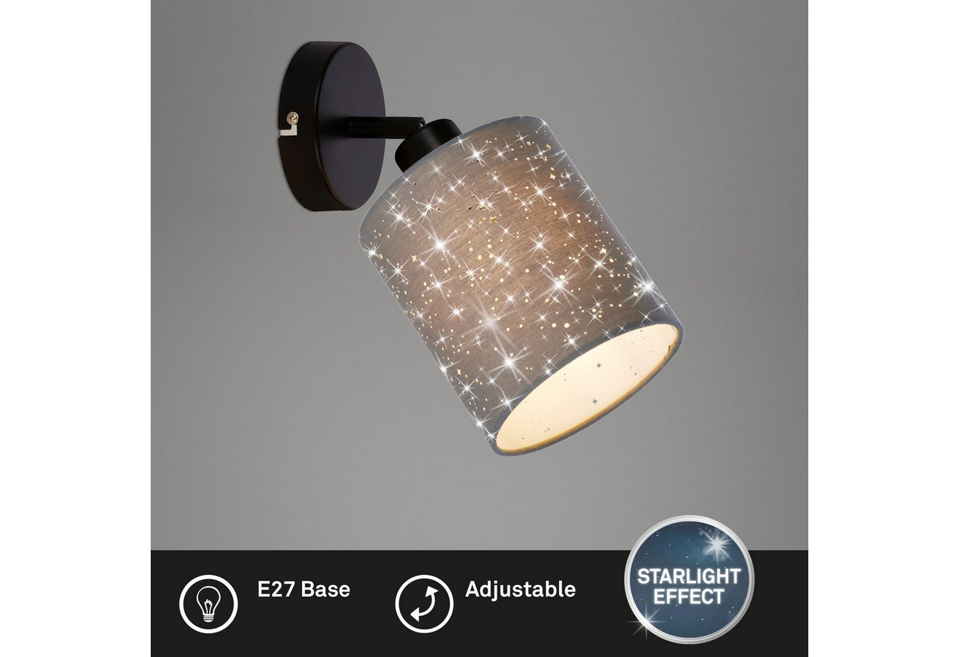 Briloner Leuchten Wandleuchte Wandlampe Extra-Warmweiß Innen Wohnzimmer Flur E27, 1-flammig, ohne Leuchtmittel, 2700K - Extra - Warmweiß, Wandlampe, 25x15,5cm, Taupe, max.25W, E27, Innen, Wohnzimmer, Flur Briloner Leuchten Wandleuchte Wandlampe Extra-Warmweiß Innen Wohnzimmer Flur E27, 1-flammig, ohne Leuchtmittel, 2700K - Extra - Warmweiß, Wandlampe, 25x15,5cm, Taupe, max.25W, E27, Innen, Wohnzimmer, Flur von Briloner Leuchten