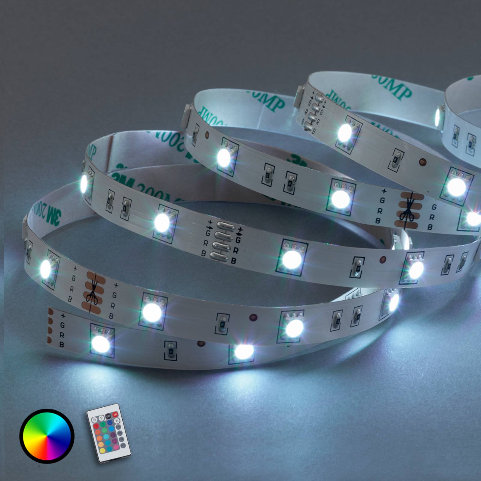 5 m RGB-LED-Strip Mea inklusive IR-Fernbedienung von Briloner