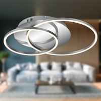 Led Deckenleuchte Deckenlampe dimmbar Chrom-Alu 3000K ø 30cm 40 w Briloner von Briloner