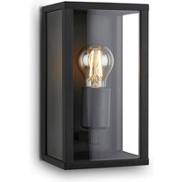 BRILONER Außenleuchte »LUANDA«, BxL: 14 x 26 cm, 12 W, Metall/Glas - schwarz von Briloner