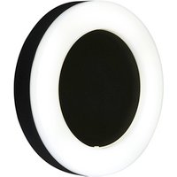BRILONER LED-Außenwandleuchte, Ø: 19 cm, Höhe: 4,5 cm, 15 W - schwarz von Briloner