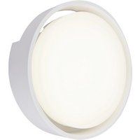 BRILONER LED-Außenwandleuchte, Ø: 22 cm, Höhe: 6,8 cm, 18 W - weiss von Briloner