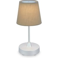 BRILONER Tischleuchte »COMPA«, ØxH: 12,5 x 30 cm, 3 W, Kunststoff/Stoff - beige von Briloner