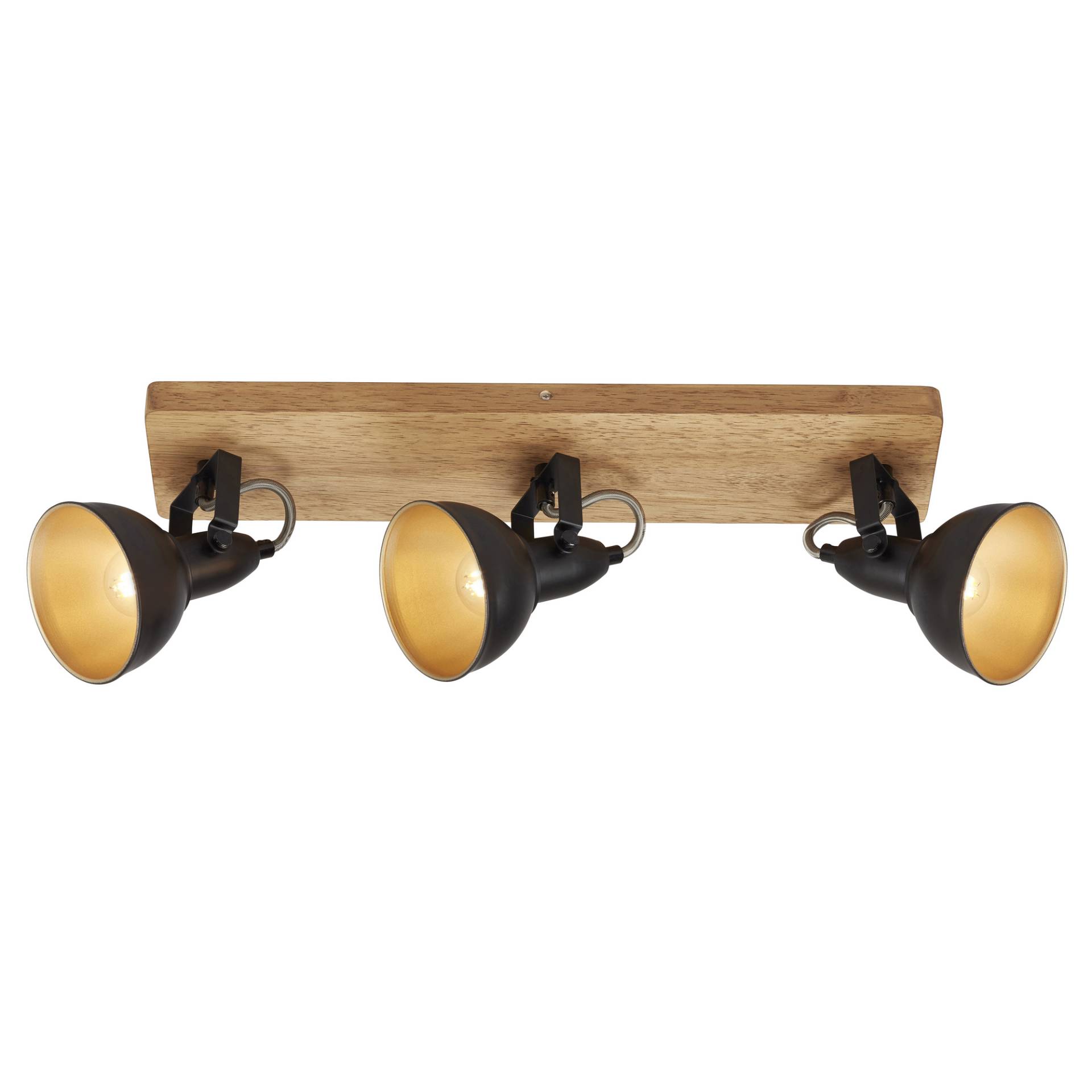 Briloner Deckenleuchte 'Barnim' schwarz/braun 50 x 11 x 15,7 cm 3-flammig Briloner Deckenleuchte 'Barnim' schwarz/braun 50 x 11 x 15,7 cm 3-flammig von Briloner