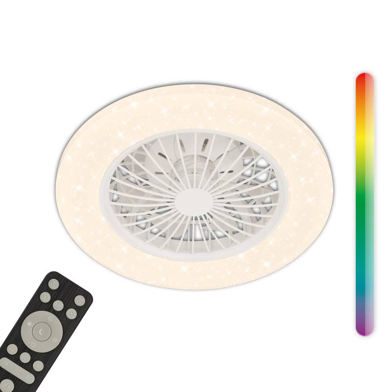 Briloner Deckenleuchte mit Ventilator 'Tuuletin' weiß Ø 48,5 x 14 cm Briloner Deckenleuchte mit Ventilator 'Tuuletin' weiß Ø 48,5 x 14 cm von Briloner