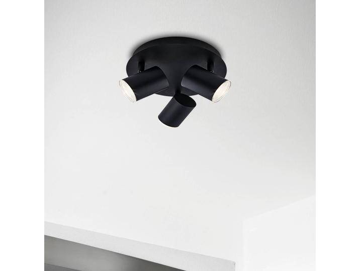 Briloner Deckenspot Banyo Splash GU10 IP44 rund dreiflammig Splash, dimmbar, schwarz, für Wohn- / Esszimmer, Metall, Modern, Strahler von Briloner