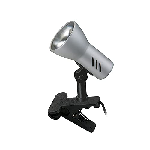 BRILONER - Nachttischlampe, Schreibtischlampe, Tischlampe, Leselampe Buch klemme, Klemmlampe, Schwenkbar, Schnurschalter, Titanfarbig, 10,8 cm von BRILONER