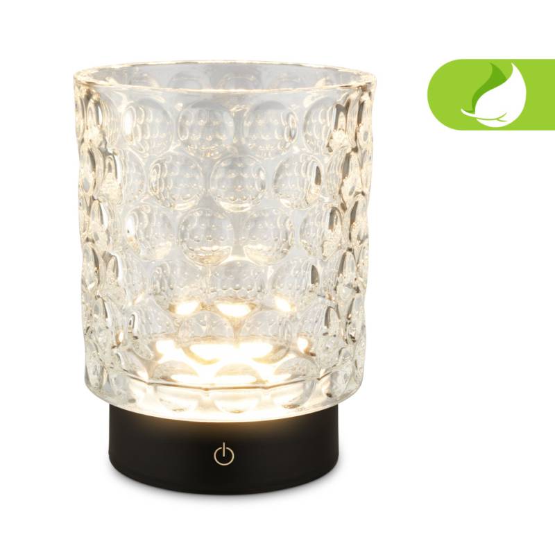 Briloner LED Akku-Tischleuchte Sunora weiß 15 cm warmweiß dimmbar von Briloner