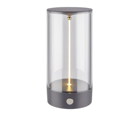 Briloner LED Akku-Tischleuchte Wiggle anthrazit 15 cm warmweiß dimmbar von Briloner