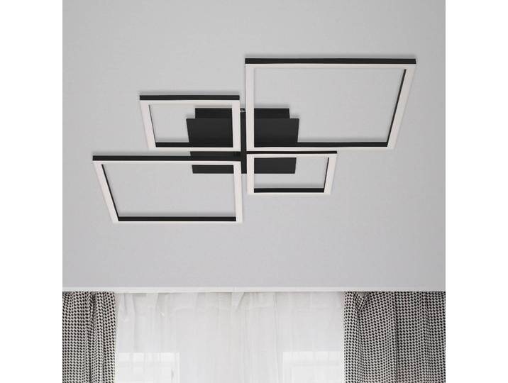 Briloner LED Deckenlampe Frame, dimmbar, schwarz, für Wohn- / Esszimmer, Metall, Modern, LED Deckenleuchte von Briloner
