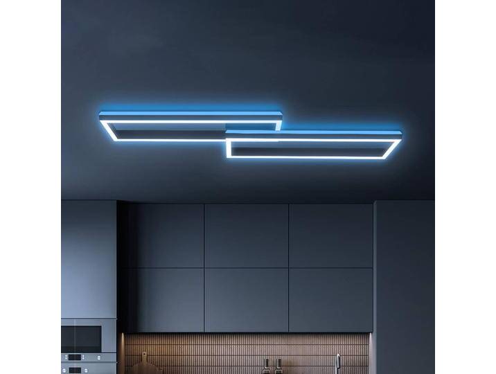Briloner LED Deckenlampe Frame, dimmbar, schwarz, für Wohn- / Esszimmer, Metall, Modern, LED Deckenleuchte von Briloner