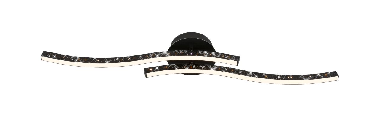Briloner LED Deckenleuchte 80,5 cm, schwarz, Glitzereffekt von Briloner