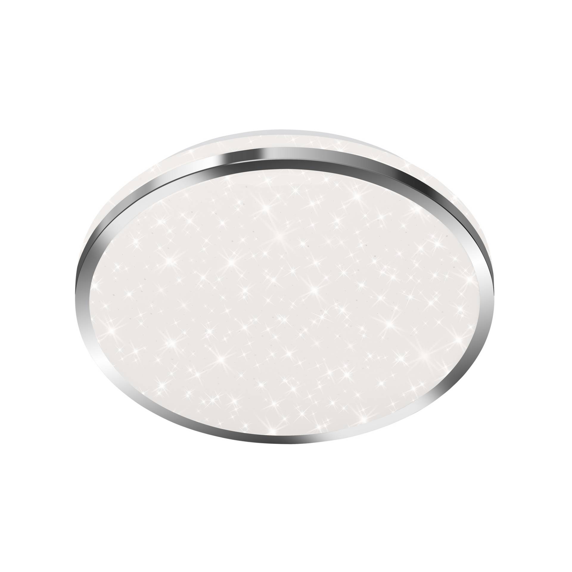Briloner LED-Deckenleuchte 'Acorus' chromfarben/weiß Ø 28 x 7 cm 1200 lm, Sternenhimmeleffekt Briloner LED-Deckenleuchte 'Acorus' chromfarben/weiß Ø 28 x 7 cm 1200 lm, Sternenhimmeleffekt von Briloner