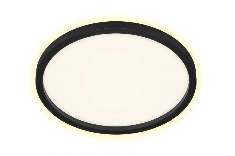 Briloner LED Panel Cadre schwarz Ø 42,5 cm warmweiß, Backlight-Effekt von Briloner