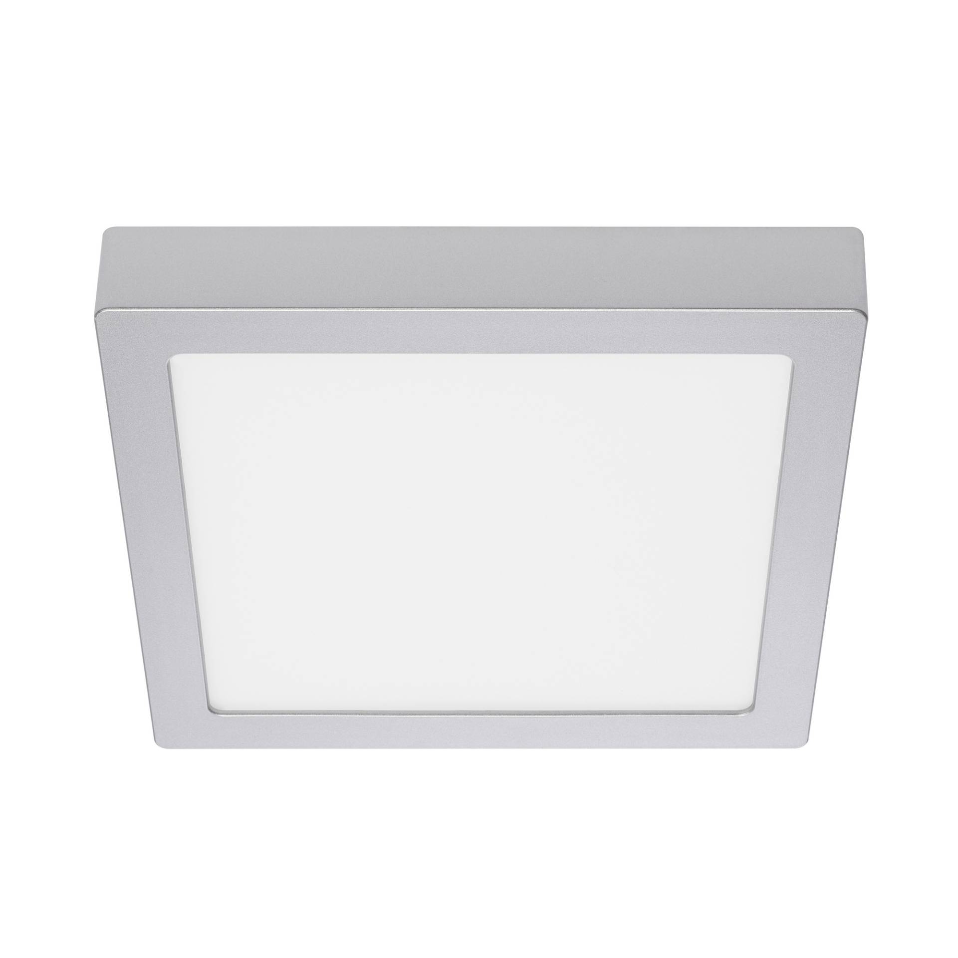 Briloner LED-Deckenleuchte 'Fire' chromfarben matt 22,5 x 22,5 x 3,2 cm 1600 lm warmweiß Briloner LED-Deckenleuchte 'Fire' chromfarben matt 22,5 x 22,5 x 3,2 cm 1600 lm warmweiß von Briloner