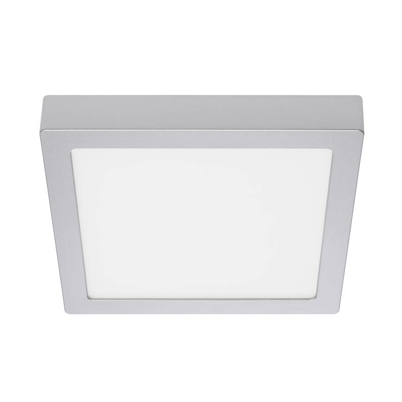 Briloner LED-Deckenleuchte 'Fire' chromfarben matt 22,5 x 22,5 x 3,2 cm 1600 lm warmweiß von Briloner