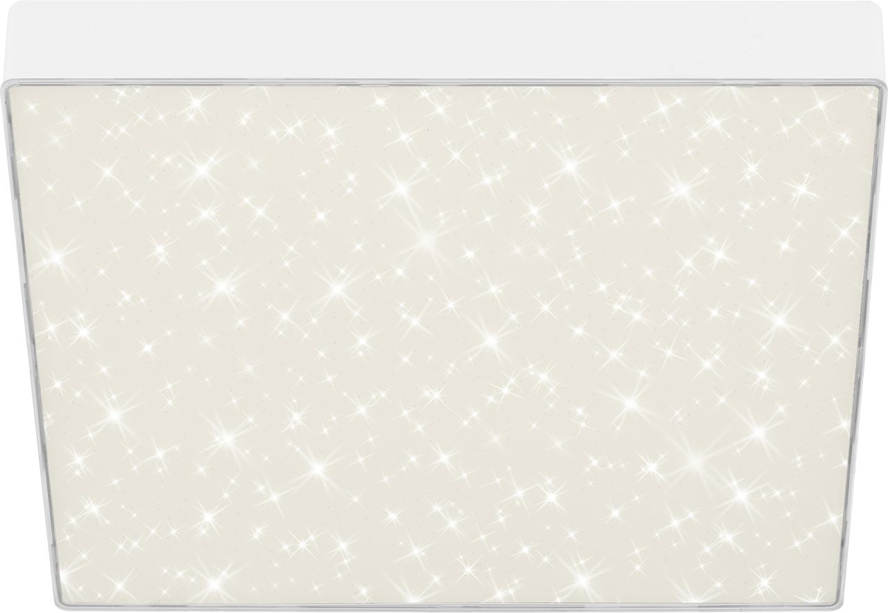 Briloner LED Deckenleuchte Flame Star weiß 28,7 cm mit Sternenhimmel von Briloner