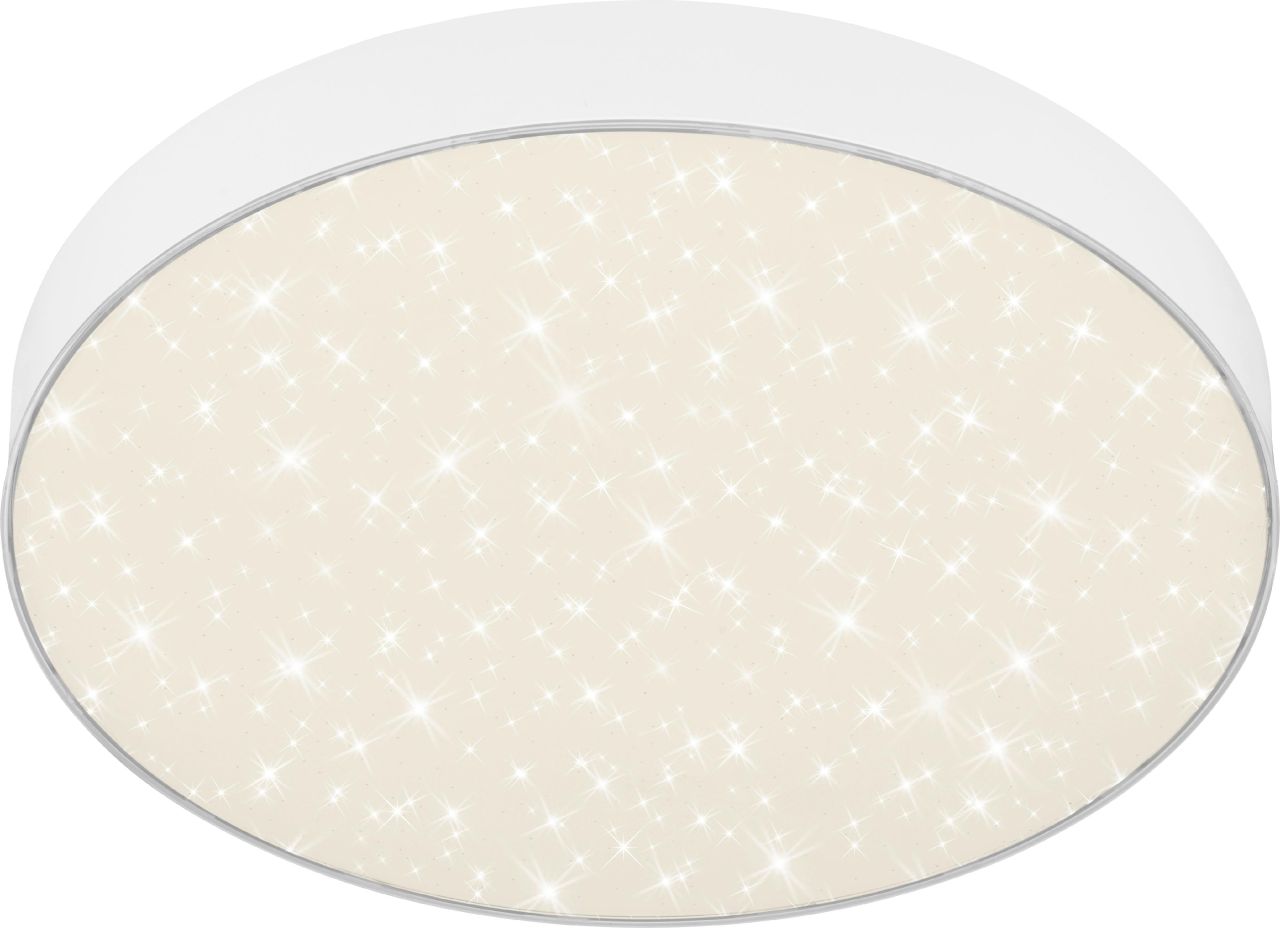 Briloner LED Deckenleuchte Flame Star weiß Ø 28,7 cm mit Sternenhimmel von Briloner