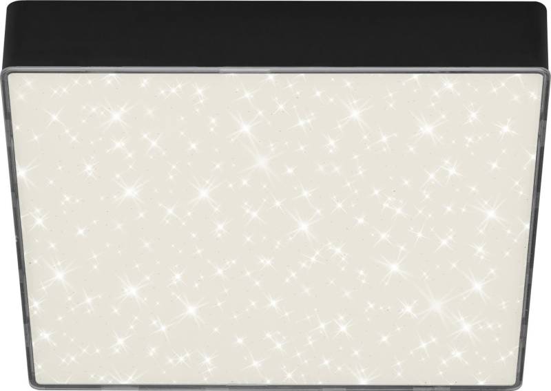 Briloner LED Deckenleuchte Flame Star schwarz 21,2 cm mit Sternenhimmel von Briloner