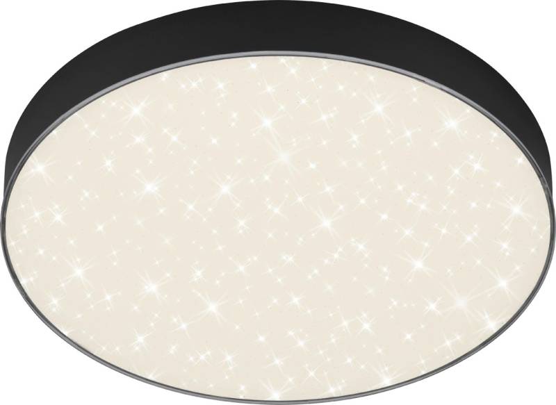 Briloner LED Deckenleuchte Flame Star schwarz Ø 28,7 cm mit Sternenhimmel von Briloner