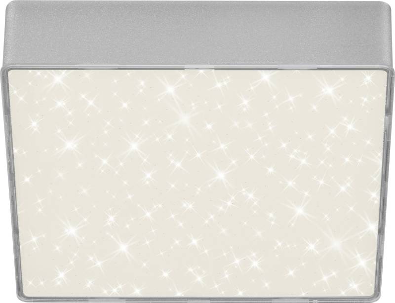 Briloner LED Deckenleuchte Flame Star silber 15,7 cm mit Sternenhimmel von Briloner