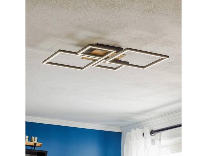 Briloner LED Deckenlampe Frame, dimmbar, schwarz, für Wohn- / Esszimmer, Metall, Modern, LED Deckenleuchte von Briloner
