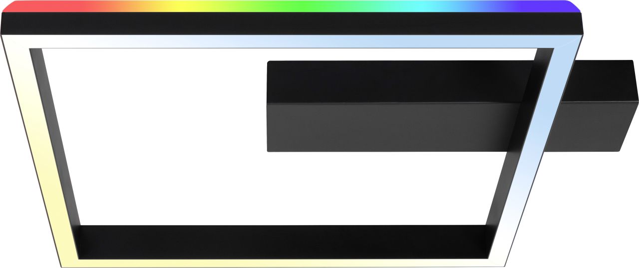 Briloner LED Deckenleuchte Frame Back 57 cm, schwarz, RGB CCT von Briloner