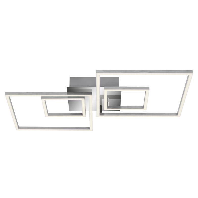 Briloner LED-Deckenleuchte 'Frame' chromfarben/aluminiumfarben 3600 lm, 52 x 43,8 cm von Briloner