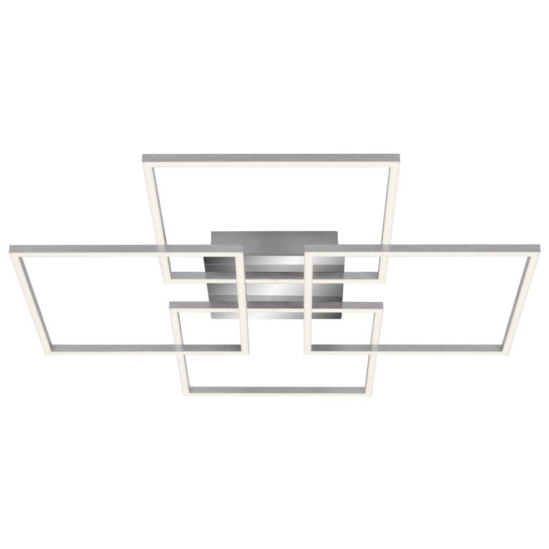 Briloner LED-Deckenleuchte 'Frame' chromfarben/aluminiumfarben 4800 lm, 72,4 x 72,4 cm von Briloner