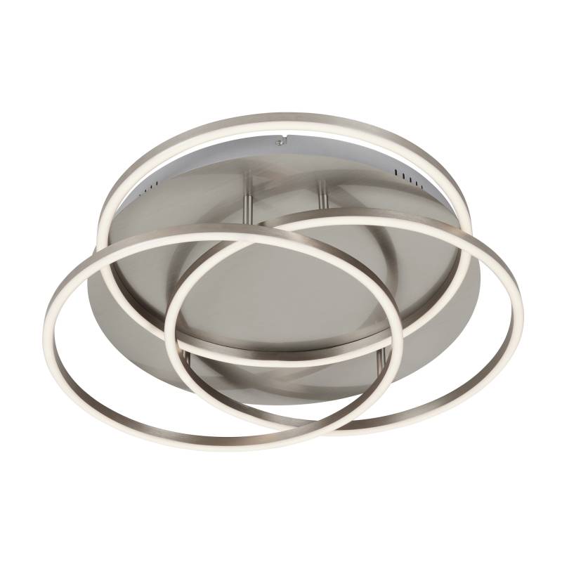 Briloner LED-Deckenleuchte 'Frame' matt-nickelfarben 4800 lm, Ø 52,5 cm von Briloner