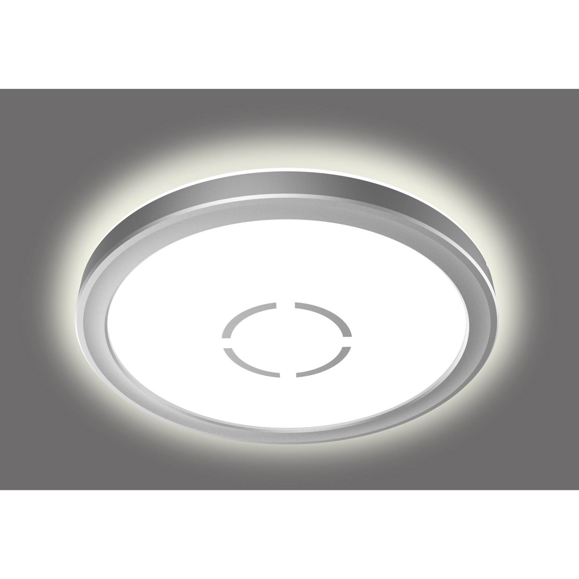 Briloner LED-Deckenleuchte 'Free' weiß/silber Ø 19 cm 1400 lm von Briloner