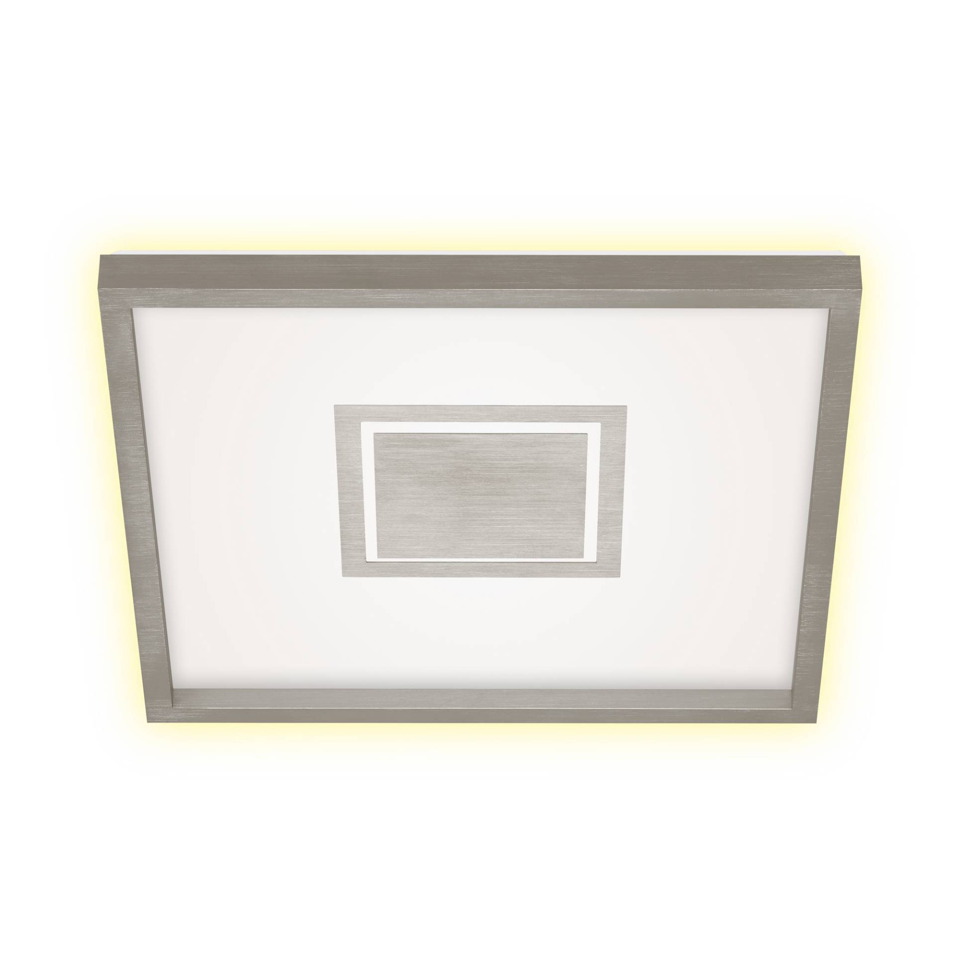 Briloner LED-Deckenleuchte 'Geo' nickelfarben matt 42,3 x 42,3 cm 3000 lm von Briloner