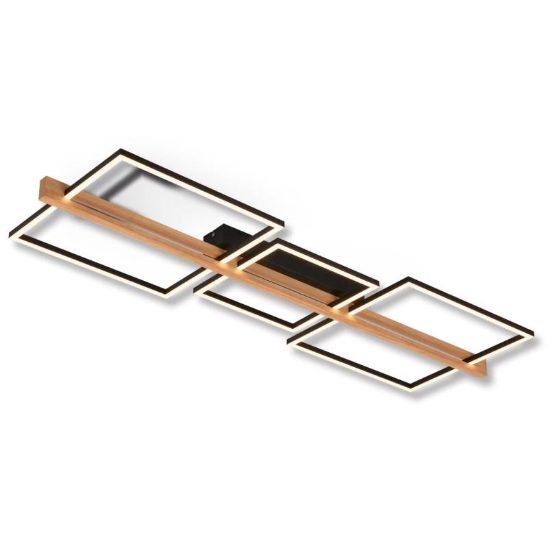 Briloner LED-Deckenleuchte MOLDURA  schwarz Holz 36W von Briloner