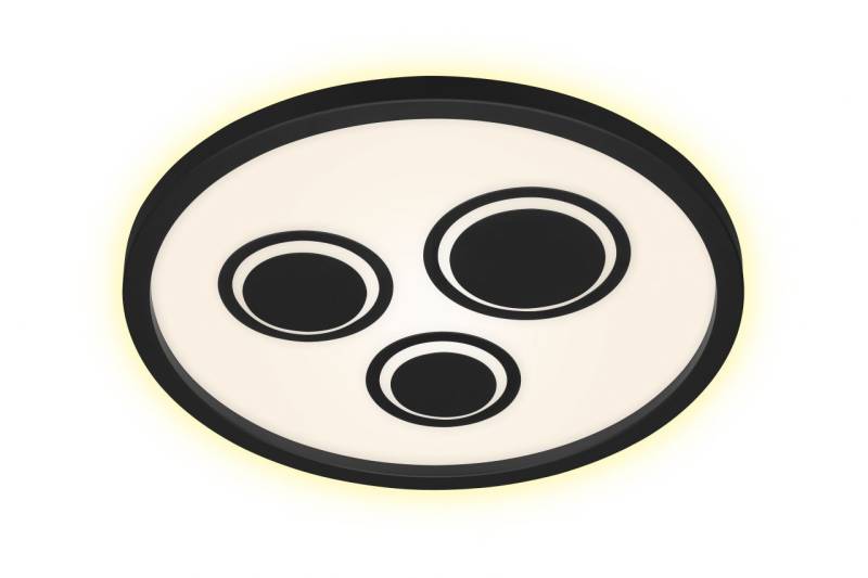 Briloner LED Panel Pac schwarz-weiß Ø 42,3 cm mit Backlight warmweiß von Briloner