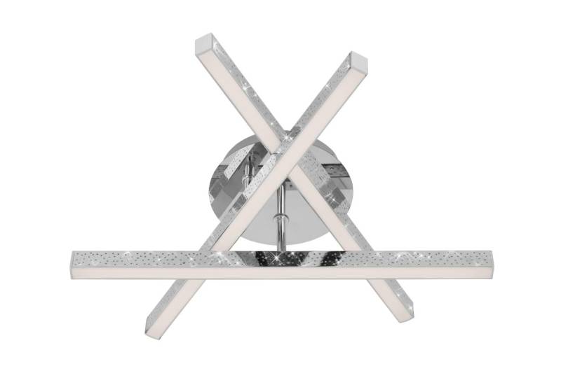 Briloner LED Deckenleuchte Rey 40 cm, chrom, Glitzereffekt von Briloner