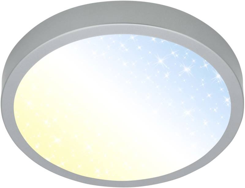 Briloner LED Deckenleuchte Runa Ø 28 cm silber Sternencover CCT von Briloner