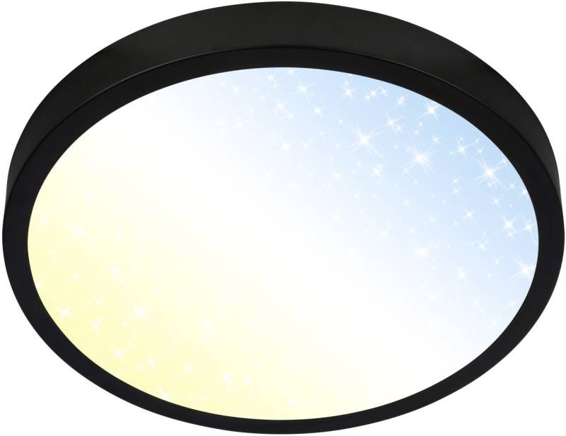 Briloner LED Deckenleuchte Runa Ø 38 cm schwarz Sternencover CCT von Briloner