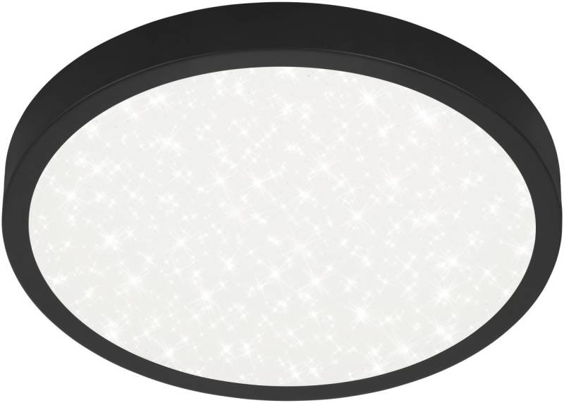 Briloner LED Deckenleuchte Runa Ø 38 cm, Metallrahmen silber, Sternencover von Briloner