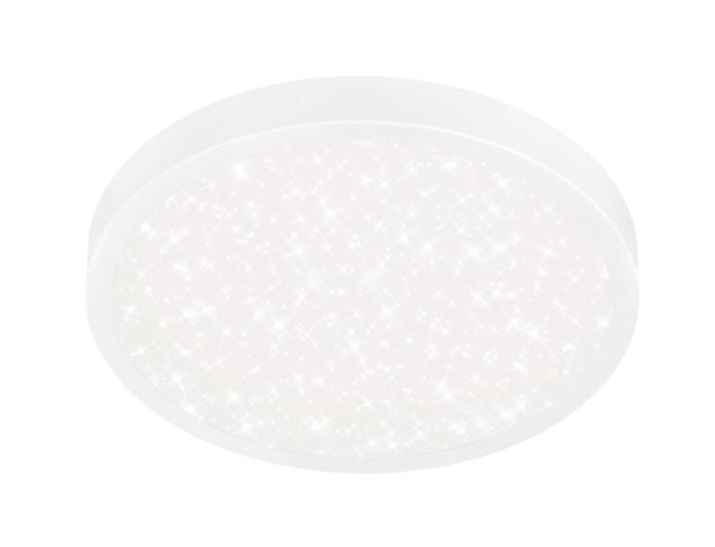 Briloner LED Deckenleuchte Runa Ø 38 cm, Metallrahmen weiß, Sternencover von Briloner