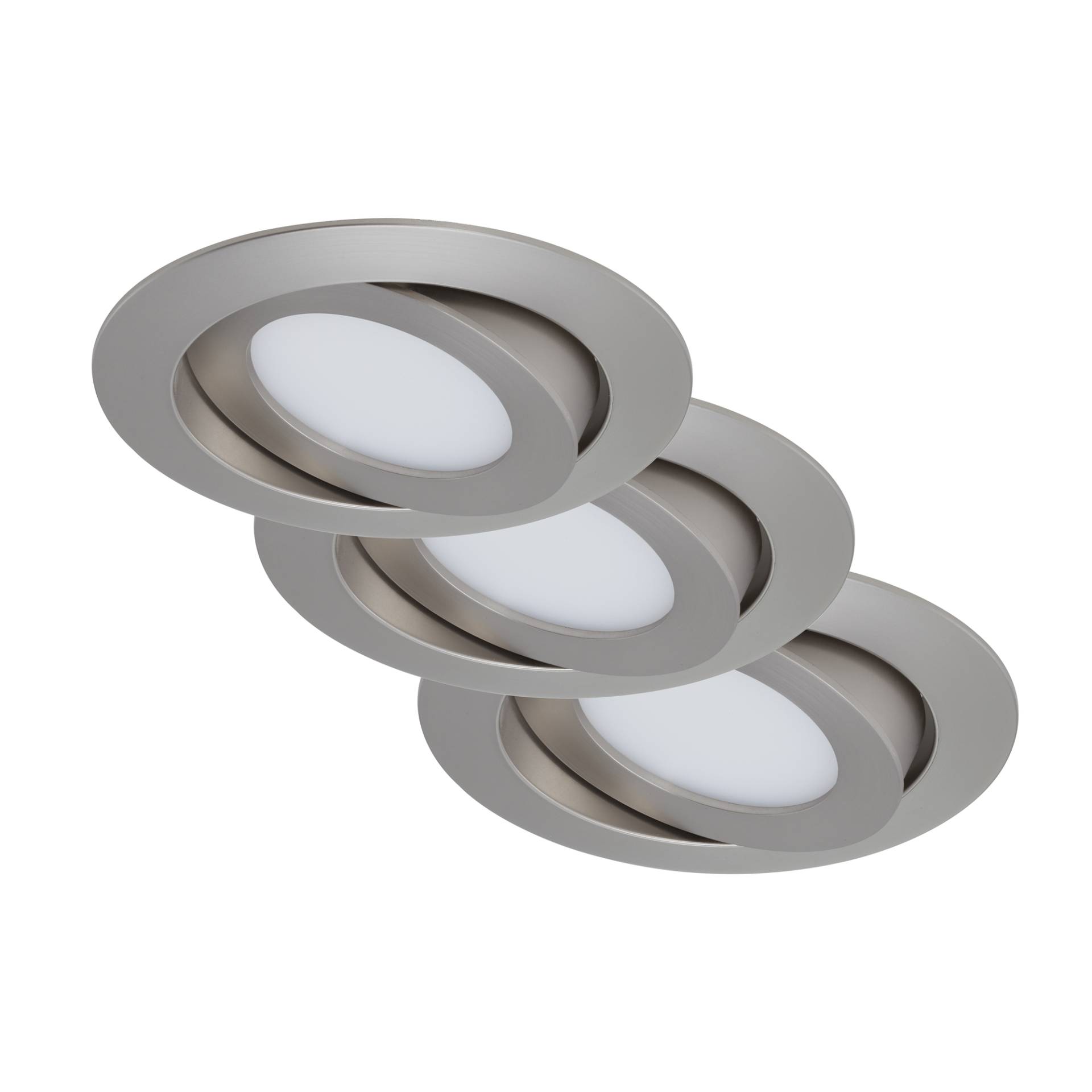 Briloner LED-Einbauleuchte 'Flat' matt-nickel 6 W, 3er-Set Briloner LED-Einbauleuchte 'Flat' matt-nickel 6 W, 3er-Set von Briloner