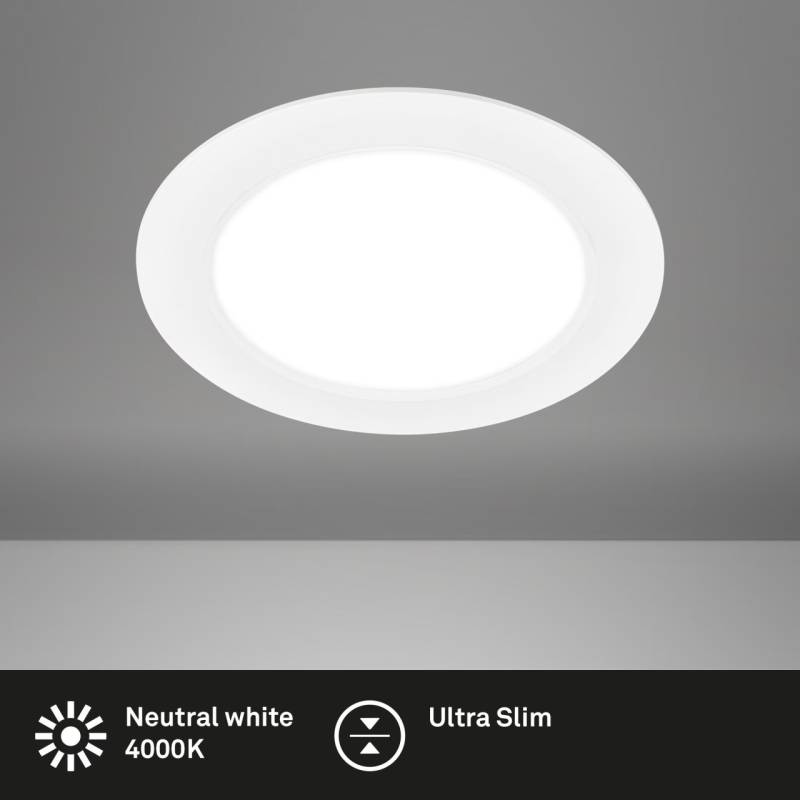 Briloner LED Einbauleuchte Ultraflat 12W 1200lm weiß von Briloner