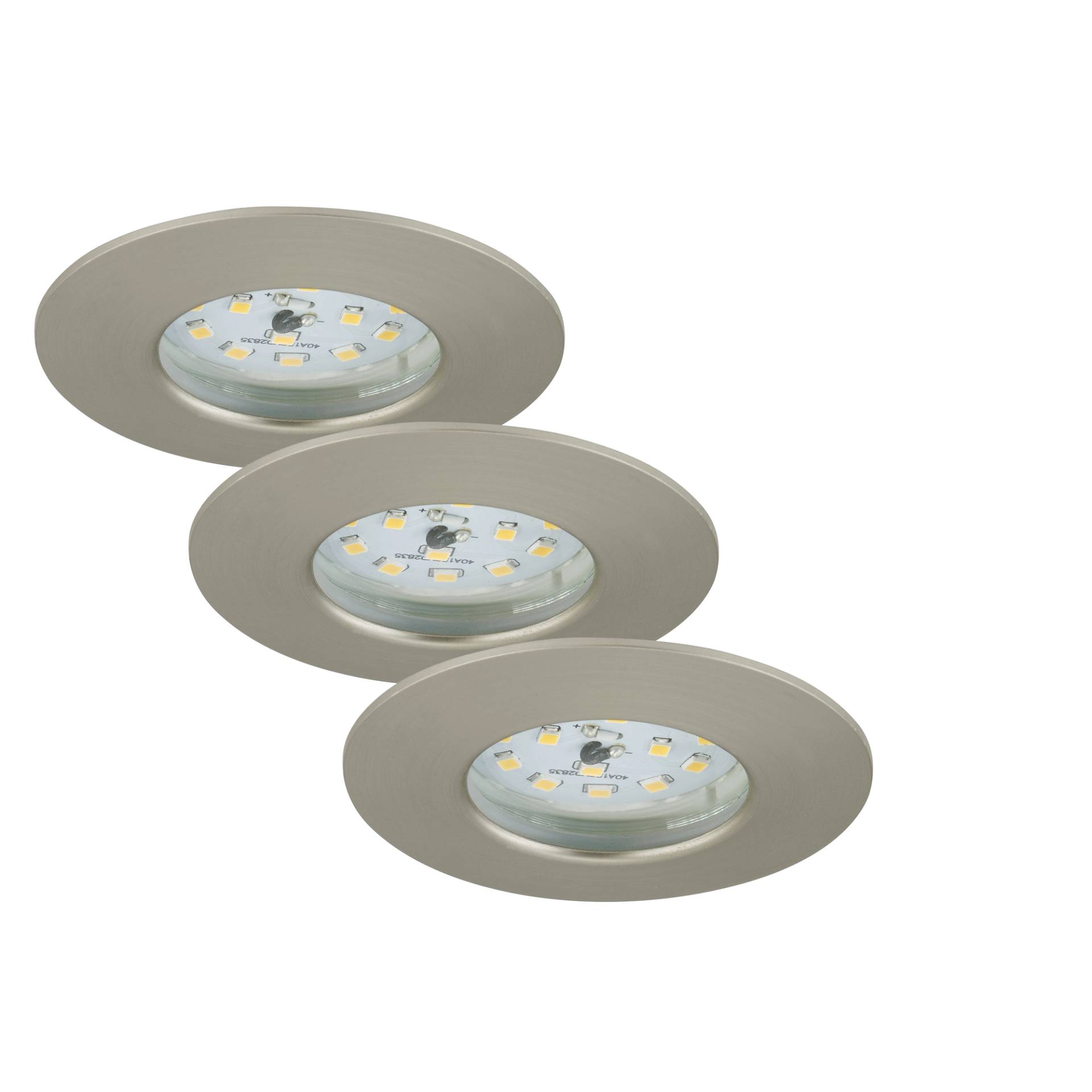 Briloner LED-Einbauleuchte matt-nickel 5 W, 3er-Set Briloner LED-Einbauleuchte matt-nickel 5 W, 3er-Set von Briloner