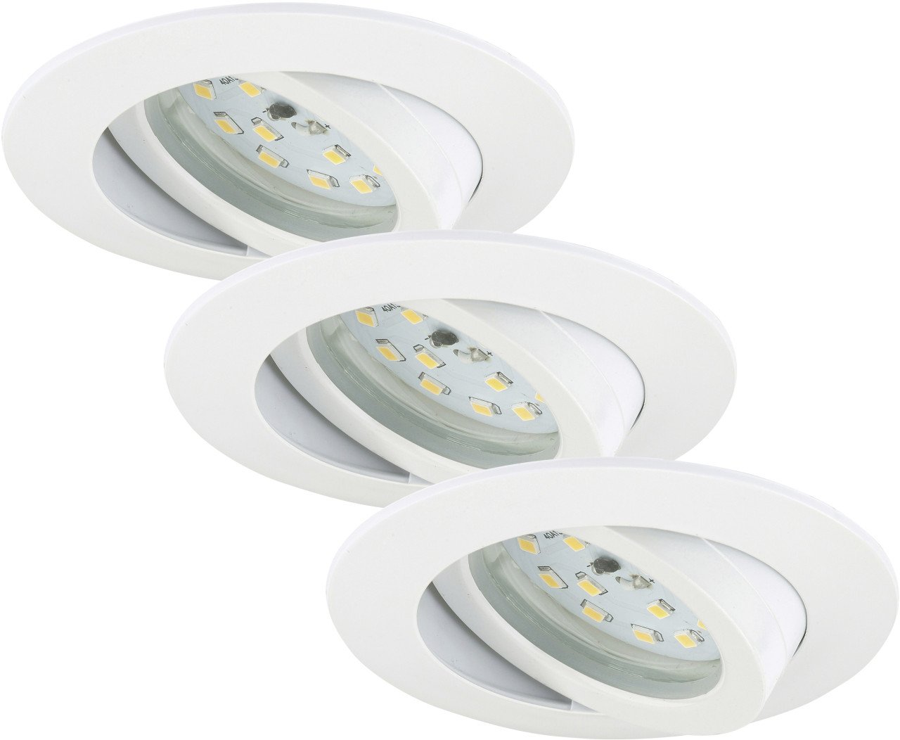 Briloner 3er Set LED Einbauleuchten Attach weiß Ø 8,2 cm von Briloner