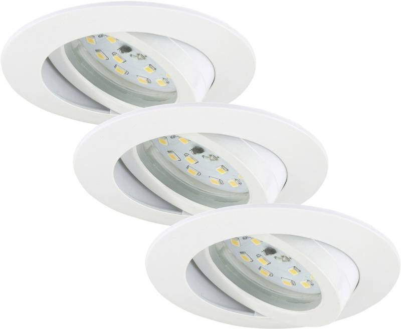 Briloner 3er Set LED Einbauleuchten Attach weiß Ø 8,2 cm von Briloner
