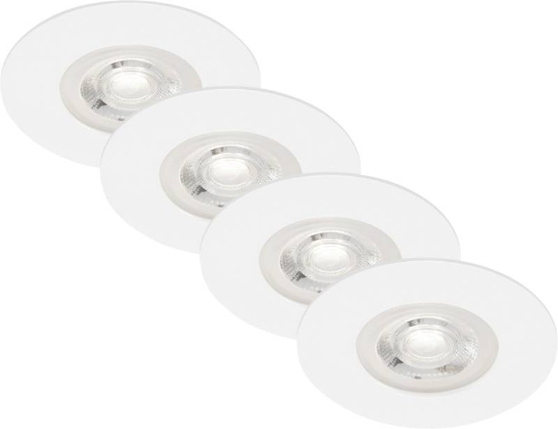 Briloner LED-Einbauleuchten Kulana 4er Set Mini 4,9W, 480lm weiß von Briloner